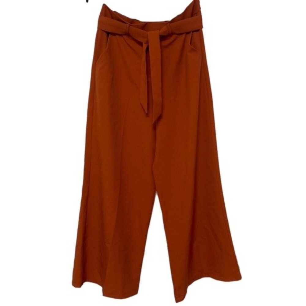Vitalite Women’s Wide-Leg Capri Pants Burnt Orange Size 8